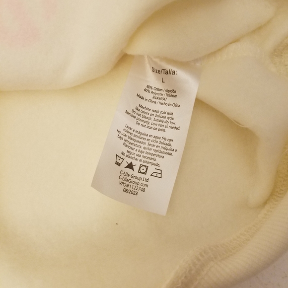 NWT Barbie Ken Apres Ski Graphic Women's Sweatshirt Size  Large  Pale Yellow - Picture 10 of 10